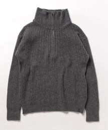 【OKUOKU 0909】ジップ ポロ ニット oku-tops-732098584475-32 A1