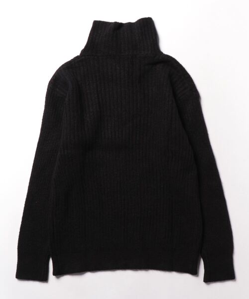 Burner(バーナー)の「【OKUOKU 0909】ジップ ポロ ニット oku-tops-732098584475-32 A1(ニット/セーター・レディース・ブラック/チャコールグレー/ブラウン・FREE)」の4枚目の写真