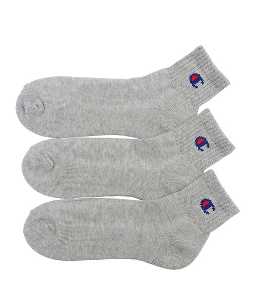 Champion（チャンピオン）の「【Champion/チャンピオン】メンズ 【3足組】 クォーターレングスソックス【ハーフパイル】（ソックス/靴下・メンズ・ブラック/ホワイト/その他/ヘザーグレー・MEDIUM/LARGE/SMALL）」の4枚目の写真