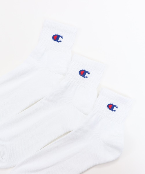 Champion（チャンピオン）の「【Champion/チャンピオン】メンズ 【3足組】 クォーターレングスソックス【ハーフパイル】（ソックス/靴下・メンズ・ブラック/ホワイト/その他/ヘザーグレー・MEDIUM/LARGE/SMALL）」の6枚目の写真