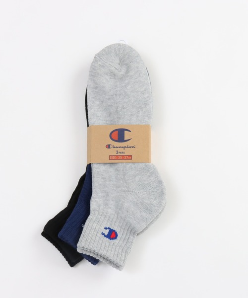 Champion（チャンピオン）の「【Champion/チャンピオン】メンズ 【3足組】 クォーターレングスソックス【ハーフパイル】（ソックス/靴下・メンズ・ブラック/ホワイト/その他/ヘザーグレー・MEDIUM/LARGE/SMALL）」の17枚目の写真