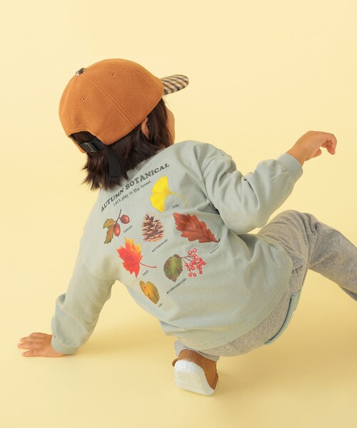 BEAMS mini(ビームスミニ)の「BEAMS mini / アウトドア ボタニカル Tシャツ 23FW(90~150cm)(Tシャツ/カットソー・キッズ・ベージュ/グリーン系その他・90/100/110/120/130/140/150)」の2枚目の写真