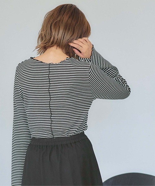 titivate(ティティベイト)の「前後2wayメロウリブトップス(Tシャツ/カットソー・レディース・ホワイト系その他/ブラック/ブルー系その他/アイボリー/ブラック系その他・M)」の15枚目の写真