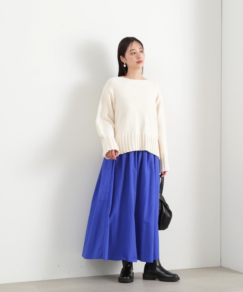 N.(N. Natural Beauty Basic)(エヌエヌナチュラルビューティーベーシック)の「◆モールヤーンクルーネックニット(ニット/セーター・レディース・ピンク/グレー/オフホワイト・MEDIUM)」の5枚目の写真