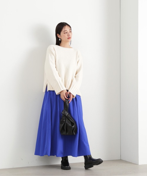 N.(N. Natural Beauty Basic)(エヌエヌナチュラルビューティーベーシック)の「◆モールヤーンクルーネックニット(ニット/セーター・レディース・ピンク/グレー/オフホワイト・MEDIUM)」の7枚目の写真