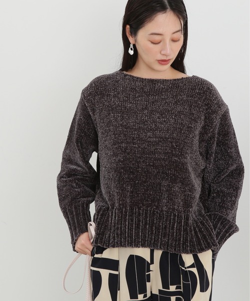 N.(N. Natural Beauty Basic)(エヌエヌナチュラルビューティーベーシック)の「◆モールヤーンクルーネックニット(ニット/セーター・レディース・ピンク/グレー/オフホワイト・MEDIUM)」の10枚目の写真