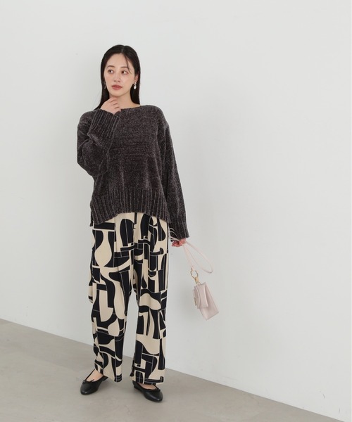 N.(N. Natural Beauty Basic)(エヌエヌナチュラルビューティーベーシック)の「◆モールヤーンクルーネックニット(ニット/セーター・レディース・ピンク/グレー/オフホワイト・MEDIUM)」の12枚目の写真