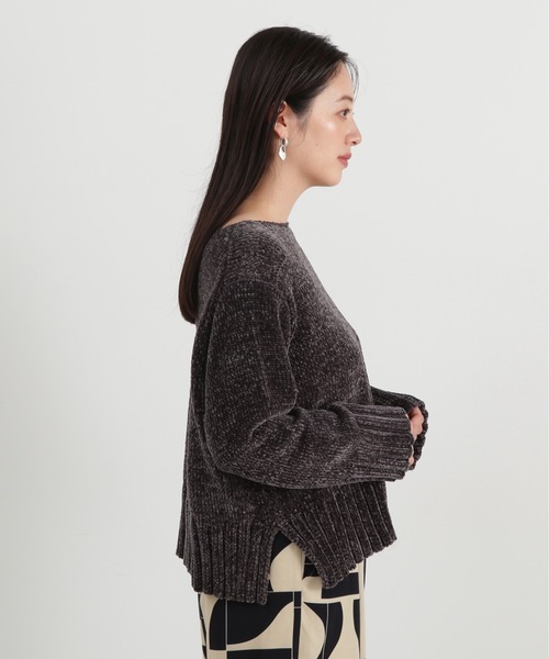 N.(N. Natural Beauty Basic)(エヌエヌナチュラルビューティーベーシック)の「◆モールヤーンクルーネックニット(ニット/セーター・レディース・ピンク/グレー/オフホワイト・MEDIUM)」の16枚目の写真