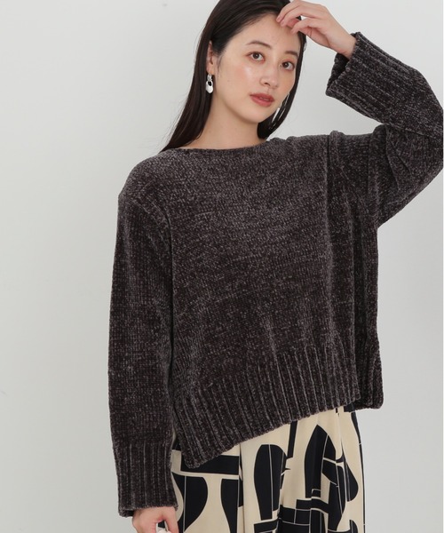 N.(N. Natural Beauty Basic)(エヌエヌナチュラルビューティーベーシック)の「◆モールヤーンクルーネックニット(ニット/セーター・レディース・ピンク/グレー/オフホワイト・MEDIUM)」の20枚目の写真