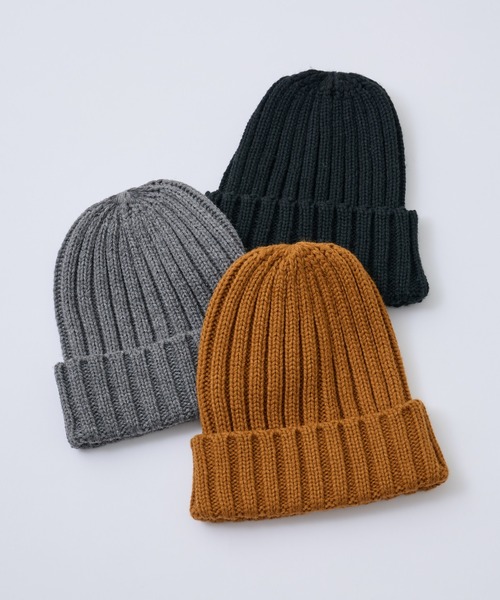 COLONY 2139（コロニートゥーワンスリーナイン）の「ローゲージリブニット帽（ニットキャップ/ビーニー・メンズ・ブラック/チャコールグレー/ブラウン・FREE）」の5枚目の写真
