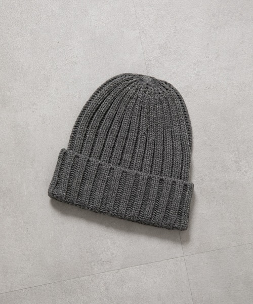 COLONY 2139（コロニートゥーワンスリーナイン）の「ローゲージリブニット帽（ニットキャップ/ビーニー・メンズ・ブラック/チャコールグレー/ブラウン・FREE）」の8枚目の写真