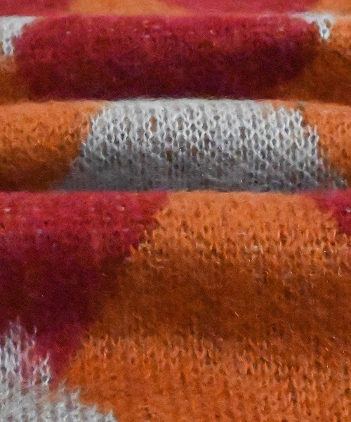 Anytime Songs(エニータイムソングス)の「ジャギー加工ダイヤ柄 バルーンカーディガン(カーディガン/ボレロ・メンズ・ワイン/ブラック/グリーン・MEDIUM/X-LARGE/LARGE)」の8枚目の写真