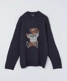 SHIPS Colors:〈洗濯機可能〉Teddybear(R) ジャカード ニット◇
