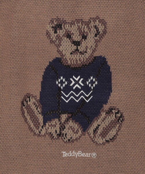 SHIPS Colors(シップス カラーズ)の「SHIPS Colors:〈洗濯機可能〉Teddybear(R) ジャカード ニット◇(ニット/セーター・メンズ・ネイビー/ベージュ/グレー/グリーン・LARGE/MEDIUM/SMALL)」の9枚目の写真