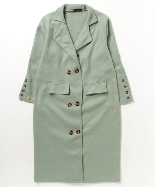 FREE STYLISTS（フリー スタイリスト）の「ロングチェスターコート（チェスターコート・レディース・ブラック/ライトグリーン・S/M/L）」の20枚目の写真