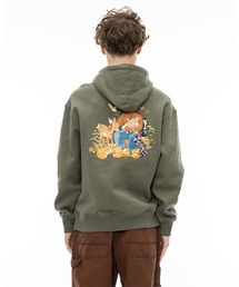 ELEMENT メンズ 【SMOKEY BEAR】 SBXE FRIENDS SMOKEY HOOD パーカー 【2023年秋冬モデル】/エレメントバックプリントプルオーバーパーカー・フーディ