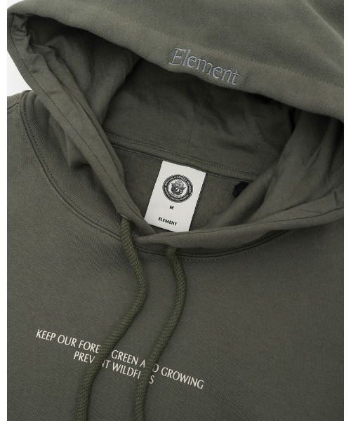 ELEMENT(エレメント)の「ELEMENT メンズ 【SMOKEY BEAR】 SBXE FRIENDS SMOKEY HOOD パーカー 【2023年秋冬モデル】/エレメントバックプリントプルオーバーパーカー・フーディ(パーカー・メンズ・オリーブ・X-LARGE/MEDIUM/LARGE)」の8枚目の写真