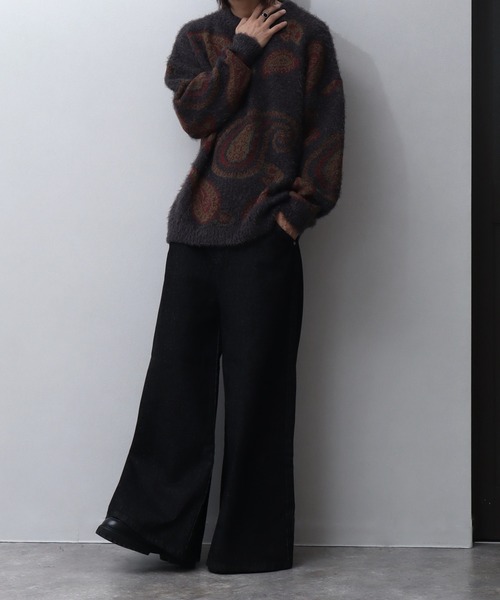 Art re A select(アトリエセレクト)の「シャギー×モヘアタッチファー オーバーサイズ クルーネックニット(ニット/セーター・メンズ・グレー系その他/グレー系/ブラック/ブラック系その他/ブラック系その他3/ブラック系その他2/グレー系その他2/グレー系その他3・M/L)」の11枚目の写真