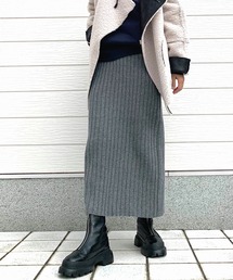 Q | リブニットスカート(スカート)