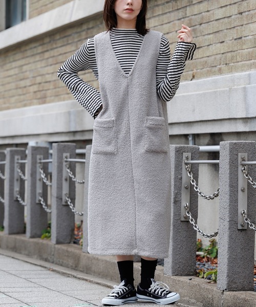 mili an deni（ミリアンデニ）の「ボアジャンパースカート（ジャンパー