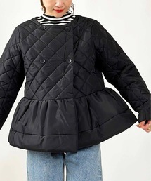 PICCIN | 【WEB限定】ダイヤキルトペプラムジャケット(ノーカラージャケット)