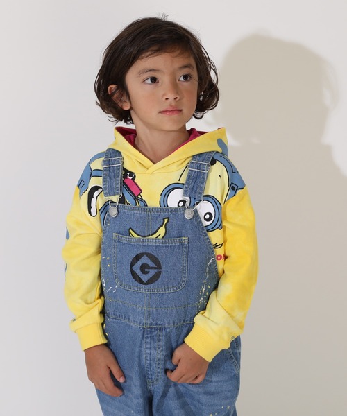 親子お揃い ミニオン ペイントデニムサロペットパンツ 9079K（デニムパンツ）｜MINIONS（ミニオンズ）