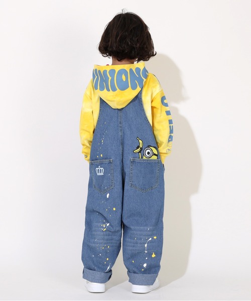親子お揃い ミニオン ペイントデニムサロペットパンツ 9079K（デニムパンツ）｜MINIONS（ミニオンズ）