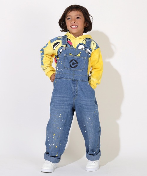 親子お揃い ミニオン ペイントデニムサロペットパンツ 9079K（デニムパンツ）｜MINIONS（ミニオンズ）