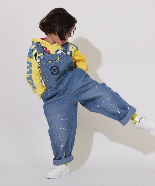親子お揃い ミニオン ペイントデニムサロペットパンツ 9079K（デニムパンツ）｜MINIONS（ミニオンズ）