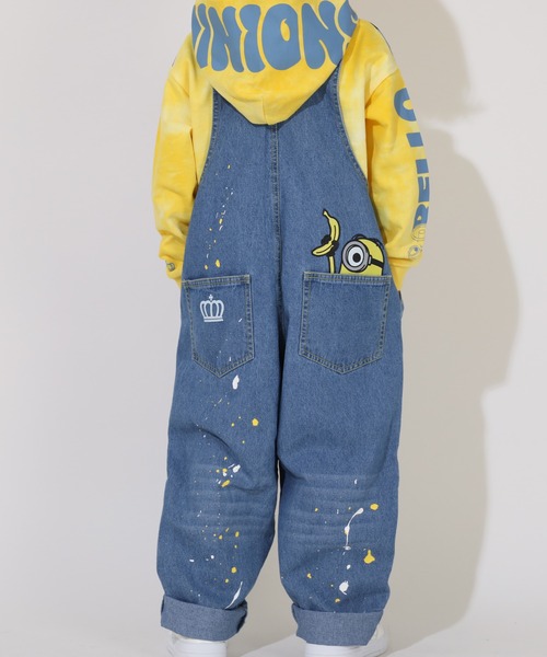 親子お揃い ミニオン ペイントデニムサロペットパンツ 9079K（デニムパンツ）｜MINIONS（ミニオンズ）