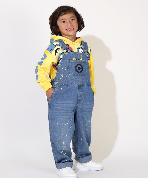 親子お揃い ミニオン ペイントデニムサロペットパンツ 9079K（デニムパンツ）｜MINIONS（ミニオンズ）