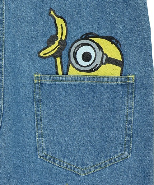 親子お揃い ミニオン ペイントデニムサロペットパンツ 9079K（デニムパンツ）｜MINIONS（ミニオンズ）