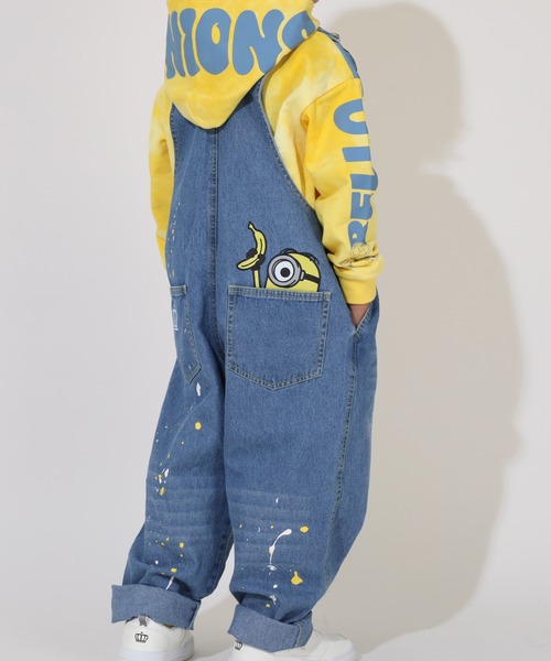 親子お揃い ミニオン ペイントデニムサロペットパンツ 9079K（デニムパンツ）｜MINIONS（ミニオンズ）