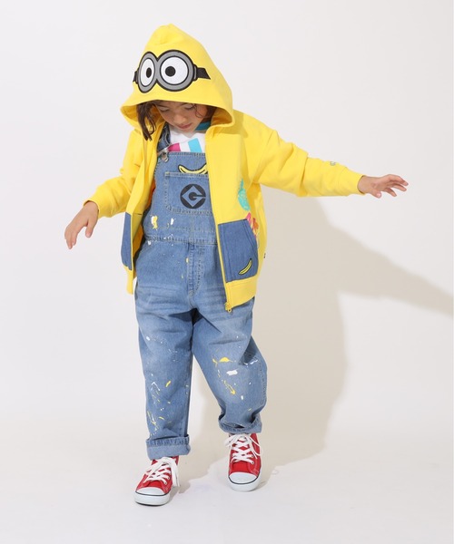 親子お揃い ミニオン ペイントデニムサロペットパンツ 9079K（デニムパンツ）｜MINIONS（ミニオンズ）