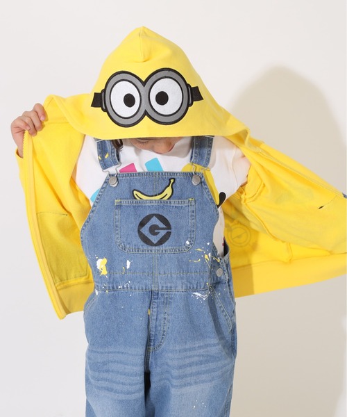 親子お揃い ミニオン ペイントデニムサロペットパンツ 9079K（デニムパンツ）｜MINIONS（ミニオンズ）