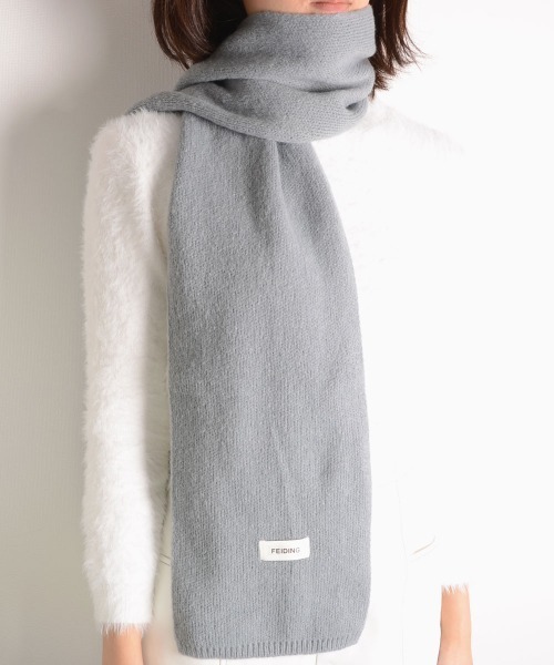 TONE SELECT GOODS(トーンセレクトグッズ)の「【urge select】ベーシック マフラー(マフラー・レディース・ブラウン系3/グレー/オフホワイト/ブルー系2/ブラック/ブラウン系1/ブラウン系2/イエロー/ブルー系1/ベージュ/レッド/ピンク/グリーン/ブルー系3・FREE)」の4枚目の写真