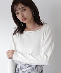 PROPORTION BODY DRESSING | パフスリーブパールネックニット / 1214170102(ニット/セーター)