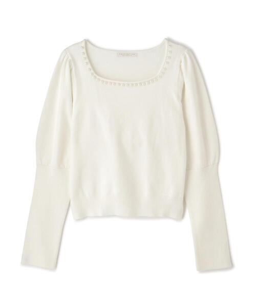 PROPORTION BODY DRESSING（プロポーションボディドレッシング）の「パフスリーブパールネックニット / 1214170102（ニット/セーター・レディース・ホワイト系その他/イエロー/ベージュ・FREE）」の21枚目の写真