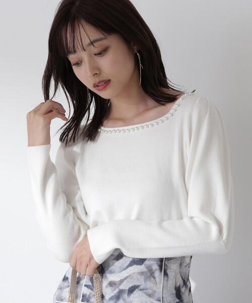 PROPORTION BODY DRESSING（プロポーションボディドレッシング）の「パフスリーブパールネックニット / 1214170102（ニット/セーター・レディース・ホワイト系その他/イエロー/ベージュ・FREE）」の14枚目の写真