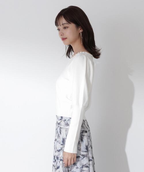 PROPORTION BODY DRESSING（プロポーションボディドレッシング）の「パフスリーブパールネックニット / 1214170102（ニット/セーター・レディース・ホワイト系その他/イエロー/ベージュ・FREE）」の10枚目の写真