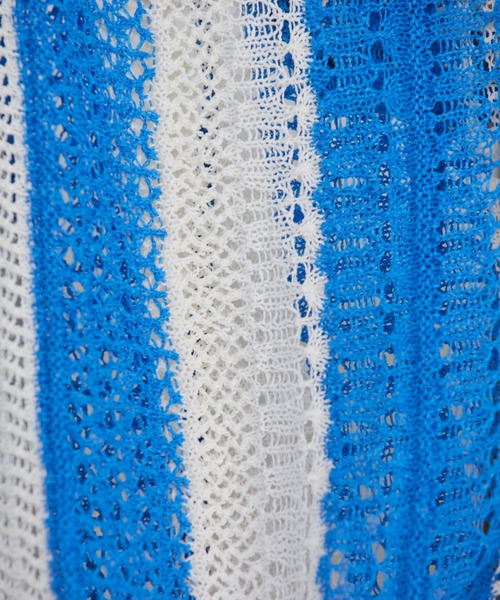 YVON（イヴォン）の「透かし柄キーネックプルオーバー（ニット/セーター・レディース・ブルー/ネイビー・9号）」の10枚目の写真