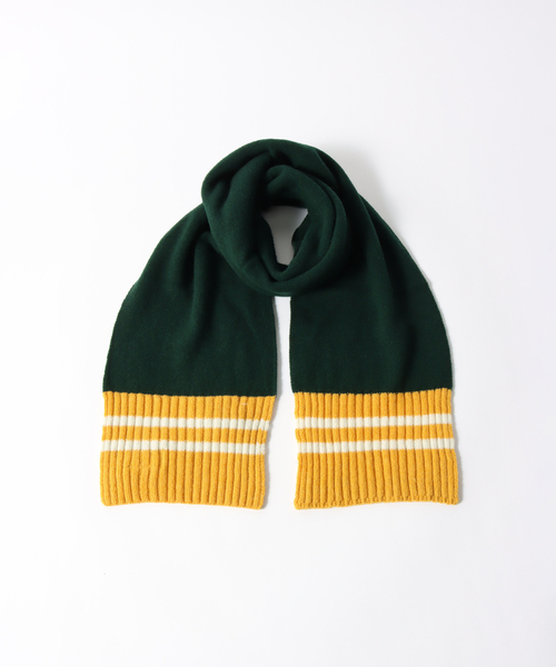 ROBERT MACKIE（ロバートマッキー）の「【ROBERT MACKIE / ロバートマッキー】 tube muffler w/rib（マフラー・メンズ・ベージュ/ブラック/グリーン・FREE）」の3枚目の写真