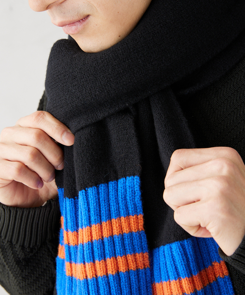 ROBERT MACKIE（ロバートマッキー）の「【ROBERT MACKIE / ロバートマッキー】 tube muffler w/rib（マフラー・メンズ・ベージュ/ブラック/グリーン・FREE）」の11枚目の写真