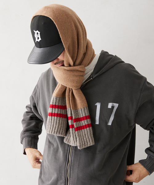 ROBERT MACKIE（ロバートマッキー）の「【ROBERT MACKIE / ロバートマッキー】 tube muffler w/rib（マフラー・メンズ・ベージュ/ブラック/グリーン・FREE）」の13枚目の写真