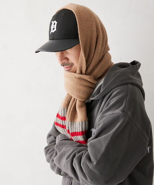 ROBERT MACKIE（ロバートマッキー）の「【ROBERT MACKIE / ロバートマッキー】 tube muffler w/rib（マフラー・メンズ・ベージュ/ブラック/グリーン・FREE）」の14枚目の写真