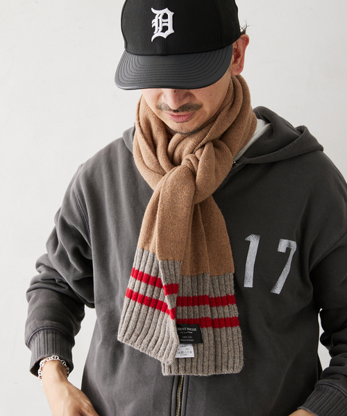 ROBERT MACKIE（ロバートマッキー）の「【ROBERT MACKIE / ロバートマッキー】 tube muffler w/rib（マフラー・メンズ・ベージュ/ブラック/グリーン・FREE）」の16枚目の写真