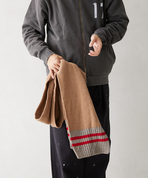 ROBERT MACKIE（ロバートマッキー）の「【ROBERT MACKIE / ロバートマッキー】 tube muffler w/rib（マフラー・メンズ・ベージュ/ブラック/グリーン・FREE）」の18枚目の写真