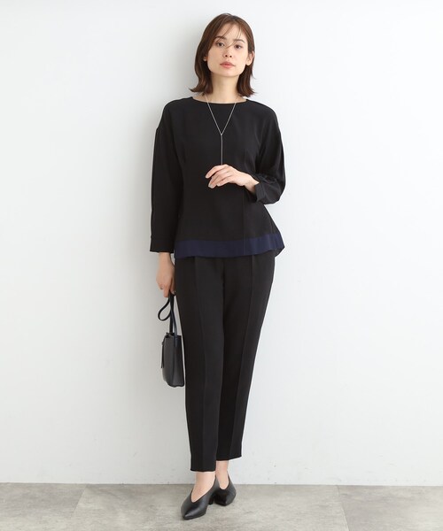 【24AW/こなれSETUP/洗える】モダンフラワープリントブラウス モダンフラワープリントブラウス/洗える(ブラウス・シャツ) | MK