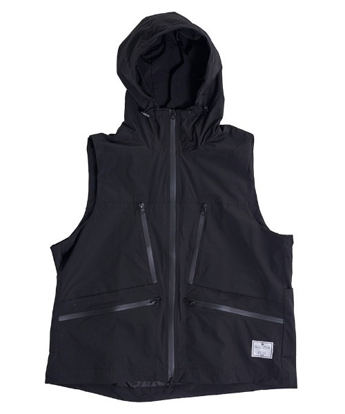 EFFECTEN（エフェクテン）の「mcg3409- Scrap logo hood vest フードベスト（ベスト・メンズ・ブラック・M/L）」の12枚目の写真
