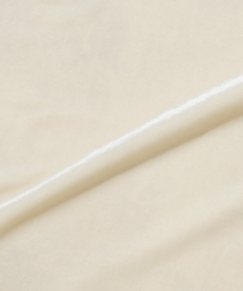 flower(フラワー)の「グロッシーベロアトップ(Tシャツ/カットソー・レディース・アイボリー/ブラウン・FREE)」の7枚目の写真